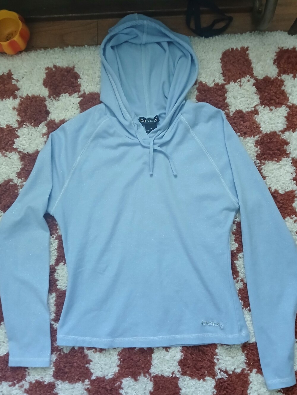 Vintage Y2K Sky Blue Sparkly Bebe Hoodie